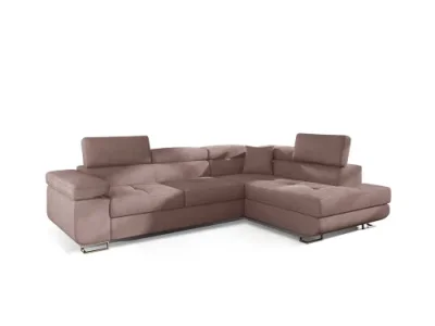 Detail produktu NABBI Almero P rohová sedačka s rozkladom a úložným priestorom ružová