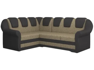 Detail produktu NABBI Latino II L rohová sedačka s rozkladom a úložným priestorom cappuccino / tmavohnedá