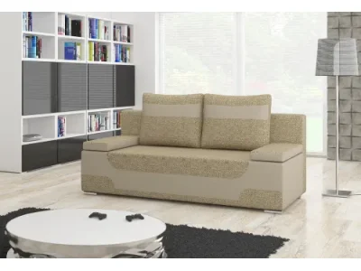 NABBI Aosta rozkladacia pohovka s úložným priestorom cappuccino / béžová