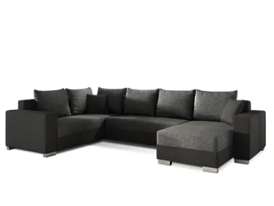 Detail produktu NABBI Mariano L rohová sedačka u s rozkladom a úložným priestorom sivá / čierna