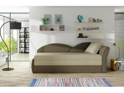 NABBI Arco P rozkladacia pohovka béžová / hnedá