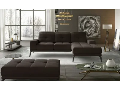 NABBI Tirreno P rohová sedačka tmavohnedá (Monolith 29)