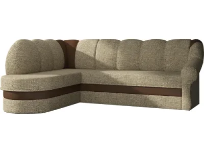 Detail produktu NABBI Belluno L rohová sedačka s rozkladom a úložným priestorom cappuccino / hnedá