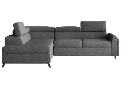 Detail produktu NABBI Korense L rohová sedačka s rozkladom a úložným priestorom tmavosivá (Inari 96)