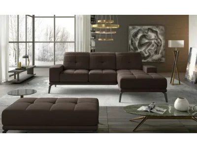 NABBI Tirreno P rohová sedačka tmavohnedá (Jasmine 29)