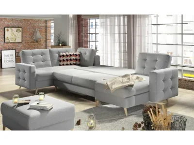 Detail produktu NABBI Aveza U L/P rohová sedačka u s rozkladom tmavozelená