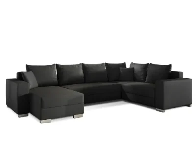 Detail produktu NABBI Mariano P rohová sedačka u s rozkladom a úložným priestorom čierna
