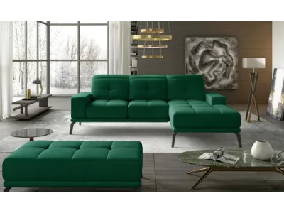 NABBI Tirreno P rohová sedačka tmavozelená (Monolith 37)