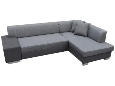 Detail produktu NABBI Ferol P rohová sedačka s rozkladom a úložným priestorom svetlosivá / sivá