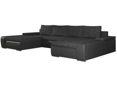 Detail produktu NABBI Melfi L/P rohová sedačka u s rozkladom a úložným priestorom čierna (Berlin 02) / čierna (Soft 11)
