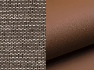 Detail produktu NABBI Belluno P rohová sedačka s rozkladom a úložným priestorom cappuccino / hnedá