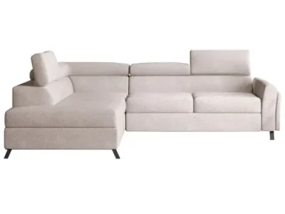 Detail produktu NABBI Korense L rohová sedačka s rozkladom a úložným priestorom svetlosivá (Soro 83)