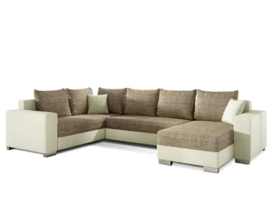 Detail produktu NABBI Mariano L rohová sedačka u s rozkladom a úložným priestorom cappuccino / béžová