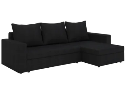 Detail produktu NABBI Lucca L/P rohová sedačka s rozkladom a úložným priestorom čierna