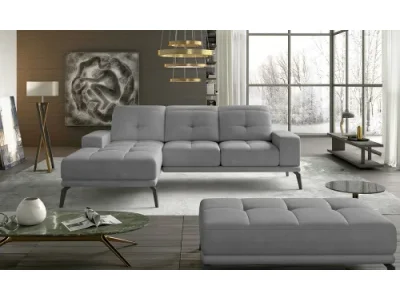 NABBI Tirreno L rohová sedačka svetlosivá (Paros 05)