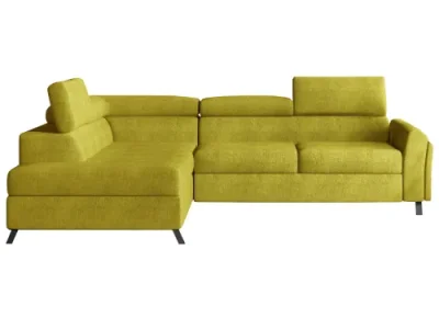 Detail produktu NABBI Korense L rohová sedačka s rozkladom a úložným priestorom žltá