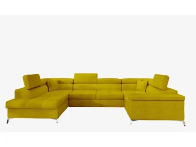 Detail produktu NABBI Torres U P rohová sedačka u s rozkladom a úložným priestorom žltá