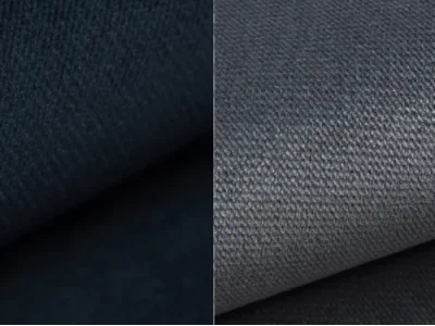 Detail produktu NABBI Belluno P rohová sedačka s rozkladom a úložným priestorom tmavomodrá / tmavosivá