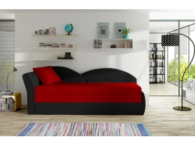 NABBI Arco L rozkladacia pohovka červená / čierna