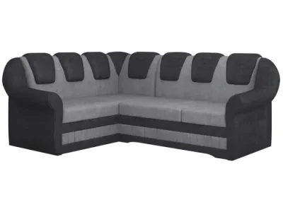 Detail produktu NABBI Latino II L rohová sedačka s rozkladom a úložným priestorom sivá / čierna