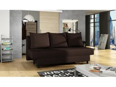 NABBI Almada rozkladacia pohovka s úložným priestorom hnedá