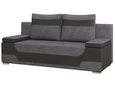 Detail produktu NABBI Aosta rozkladacia pohovka s úložným priestorom sivá (Sawana 05) / čierna (Soft 11)