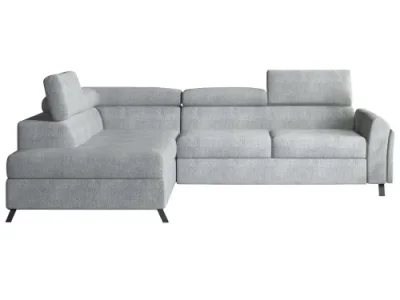 Detail produktu NABBI Korense L rohová sedačka s rozkladom a úložným priestorom svetlosivá (Omega 02)