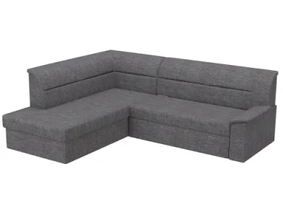 Detail produktu NABBI Estrela L rohová sedačka s rozkladom a úložným priestorom sivá (Sawana 05)