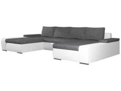 Detail produktu NABBI Melfi L/P rohová sedačka u s rozkladom a úložným priestorom sivá (Sawana 05) / biela (Soft 17)