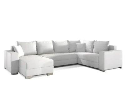 Detail produktu NABBI Mariano P rohová sedačka u s rozkladom a úložným priestorom biela