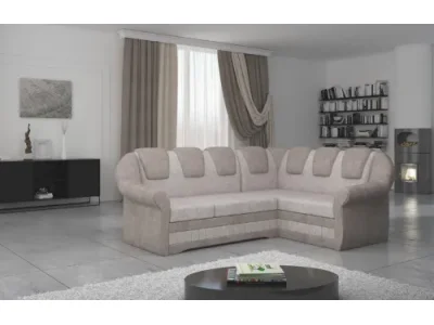 Detail produktu NABBI Latino II P rohová sedačka s rozkladom a úložným priestorom béžová / svetlohnedá