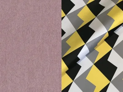 Detail produktu NABBI Aveza L/P rohová sedačka s rozkladom a úložným priestorom ružová (Soro 61) / vzor (Zigzak 53)