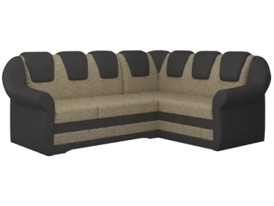 Detail produktu NABBI Latino II P rohová sedačka s rozkladom a úložným priestorom cappuccino / tmavohnedá