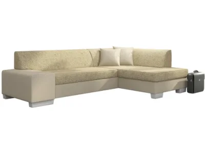 Detail produktu NABBI Ferol P rohová sedačka s rozkladom a úložným priestorom cappuccino / béžová