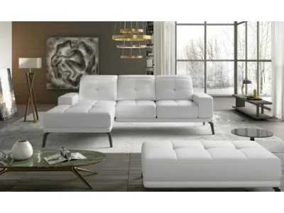 NABBI Tirreno L rohová sedačka biela