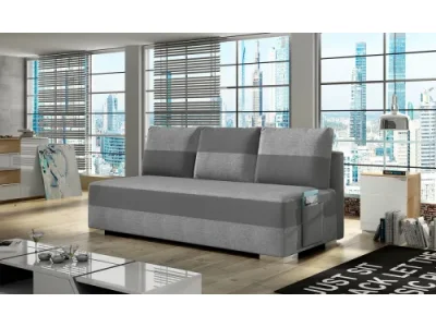 NABBI Adria rozkladacia pohovka s úložným priestorom svetlosivá / sivá