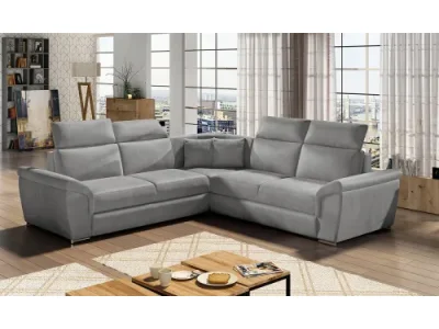 NABBI Feraro L/P rohová sedačka s rozkladom a úložným priestorom svetlosivá (Monolith 84)