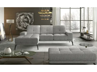 NABBI Tirreno L rohová sedačka sivá (Berlin 01)