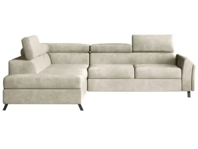 Detail produktu NABBI Korense L rohová sedačka s rozkladom a úložným priestorom béžová (Dora 21)