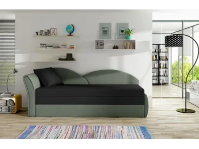 NABBI Arco L rozkladacia pohovka čierna / sivá