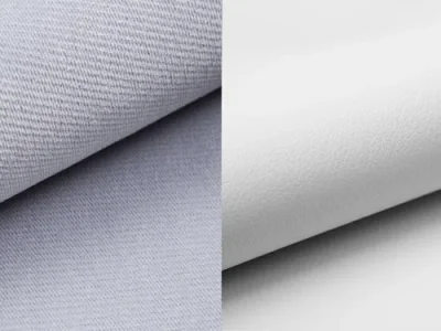 Detail produktu NABBI Almero L rohová sedačka s rozkladom a úložným priestorom svetlosivá (Paros 05) / biela (Soft 17)