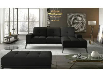 NABBI Tirreno P rohová sedačka čierna (Sawana 14)