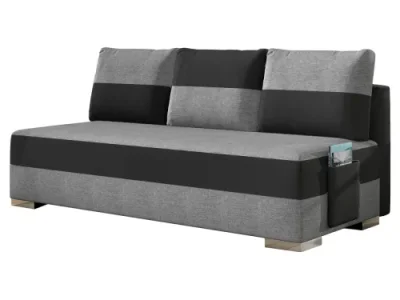 Detail produktu NABBI Adria rozkladacia pohovka s úložným priestorom svetlosivá / čierna