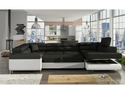 Detail produktu NABBI Licaro U P rohová sedačka u s rozkladom a úložným priestorom svetlosivá