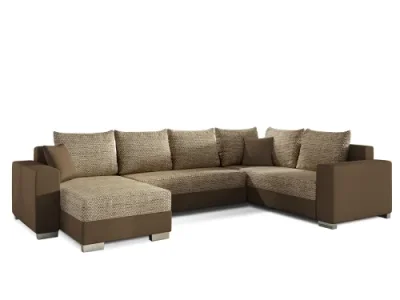 Detail produktu NABBI Mariano P rohová sedačka u s rozkladom a úložným priestorom cappuccino / hnedá