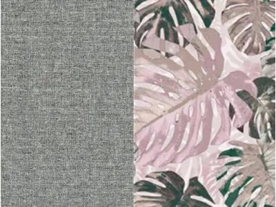 Detail produktu NABBI Alkazar L rohová sedačka s rozkladom a úložným priestorom svetlosivá (Cover 83) / vzor (Jungle 37)