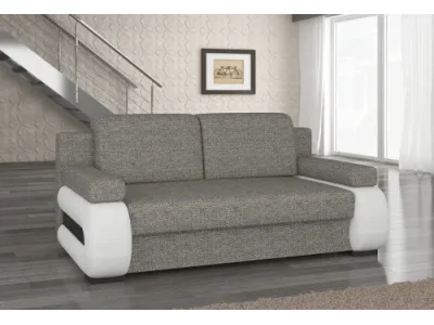 NABBI Limia rozkladacia pohovka sivá (Berlin 01) / biela (Soft 17)