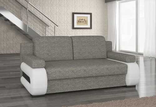 NABBI Limia rozkladacia pohovka sivá (Berlin 01) / biela (Soft 17)