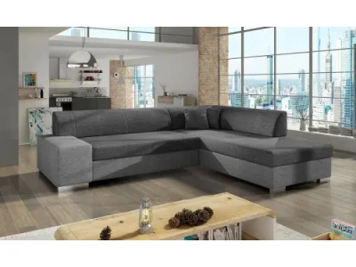 Detail produktu NABBI Pinero P rohová sedačka s rozkladom a úložným priestorom sivá (Sawana 05) / svetlosivá (Sawana 21)