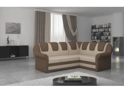 Detail produktu NABBI Latino II P rohová sedačka s rozkladom a úložným priestorom svetlohnedá / hnedá